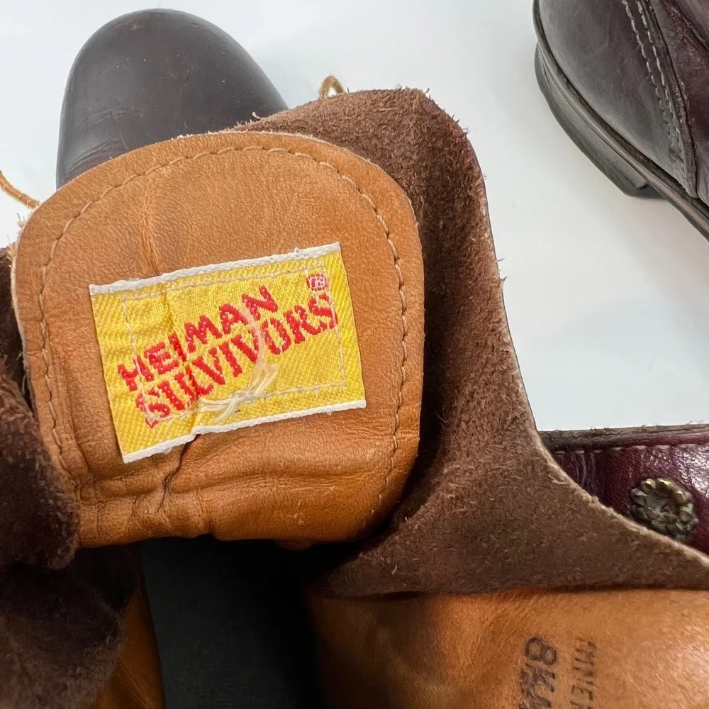 Oxblood Leather Work Boots  size 8